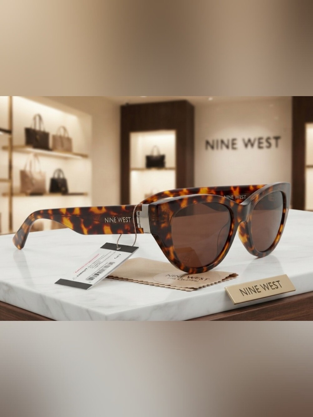 NWT Nine West Chic Tortoiseshell Sunglasses